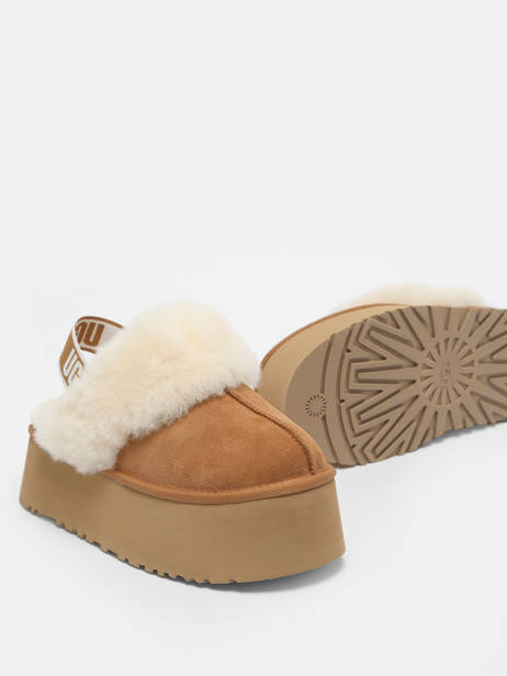 Slippers With Straps Funkette In Leather Ugg Brown women 1113474 other view 1