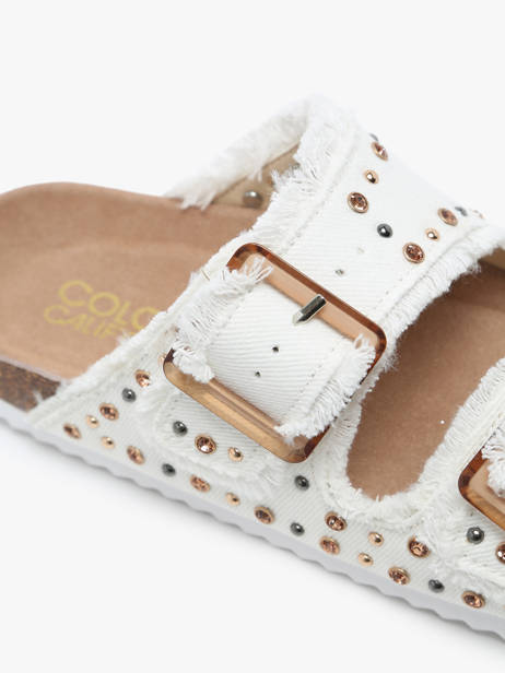 Slippers Fusbett Colors of california White women HCBIO406 other view 1