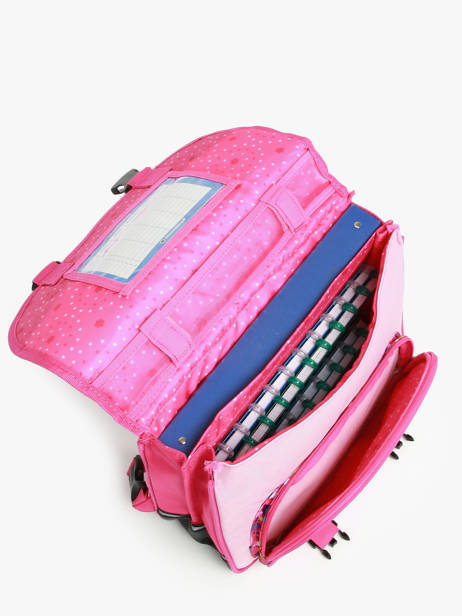 2-compartment Satchel Snowball Pink butterfly 46435 other view 3