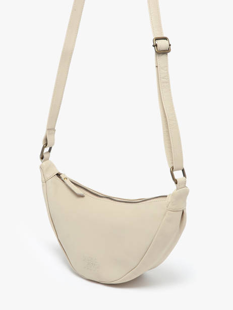 Shoulder Bag Cow Leather Basilic pepper Beige cow BCOW73 other view 2