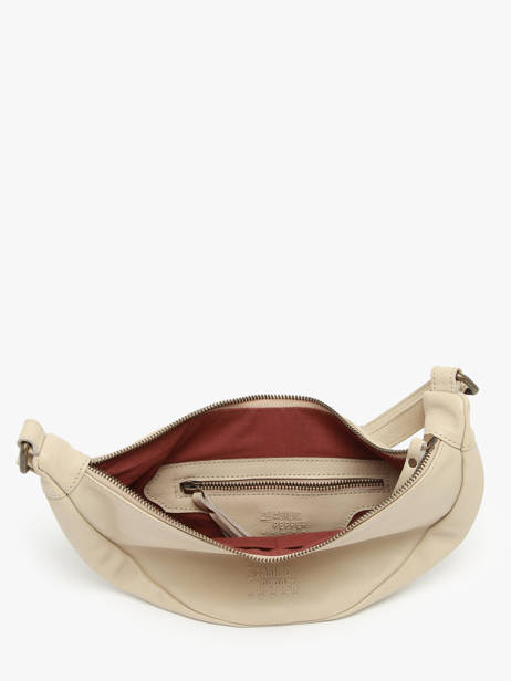 Shoulder Bag Cow Leather Basilic pepper Beige cow BCOW73 other view 3