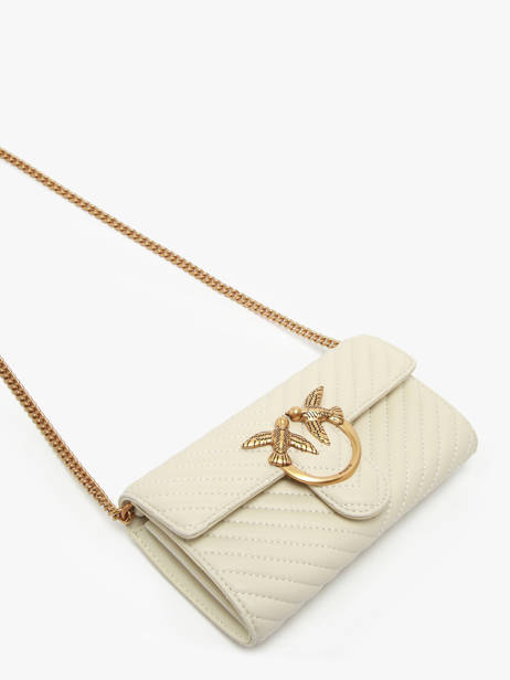 Sac Bandoulière Love Bag Quilt Cuir Pinko Beige love bag quilt A0GK vue secondaire 2