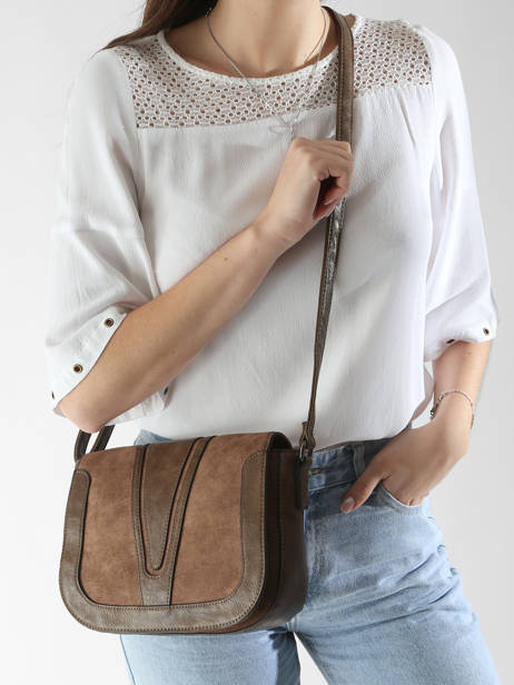 Sac Bandoulière Winter Velvet Miniprix Beige winter velvet 3664 vue secondaire 1