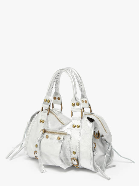 Shoulder Bag Nine Leather Milano Silver nine NI24091 other view 2