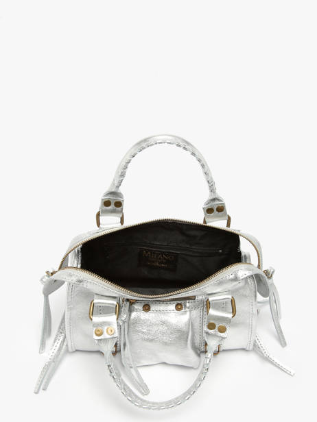 Shoulder Bag Nine Leather Milano Silver nine NI24091 other view 3
