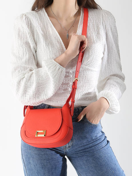 Sac Bandoulière Paulette Cuir Lancel Orange paulette A13330 vue secondaire 1