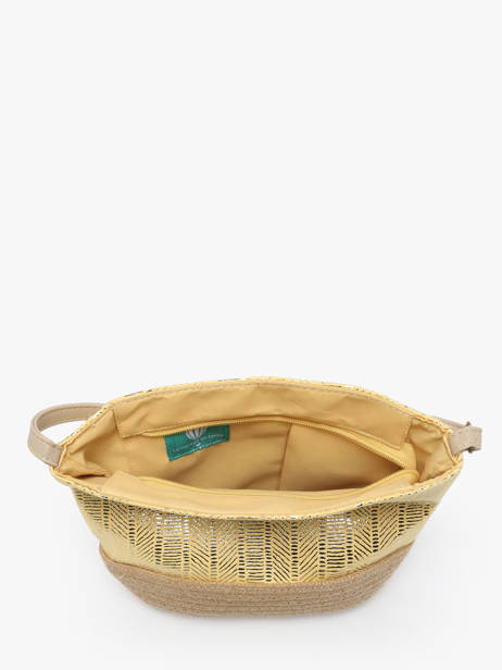 Crossbody Bag Irisé Raffia Le voyage en panier Yellow guimauve PM289 other view 3