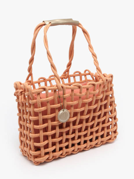 Handbag Crochet Le voyage en panier Orange crochet PM853 other view 2