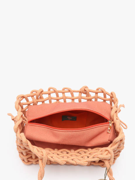 Handbag Crochet Le voyage en panier Orange crochet PM853 other view 3