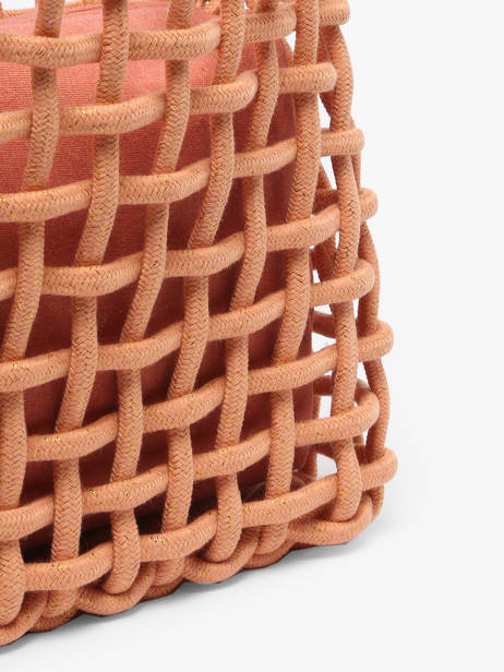 Handbag Crochet Le voyage en panier Orange crochet PM853 other view 5
