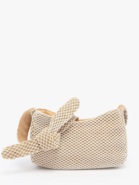 Sac Bandoulière Estival Coton Le voyage en panier Beige estival PM851 vue secondaire 4