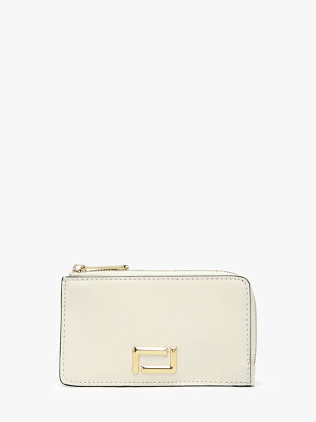 Porte-cartes Cuir Lancel Beige angele A13158