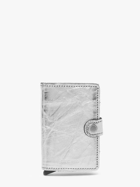 Porte-cartes Cuir Secrid Argent crunch MCR