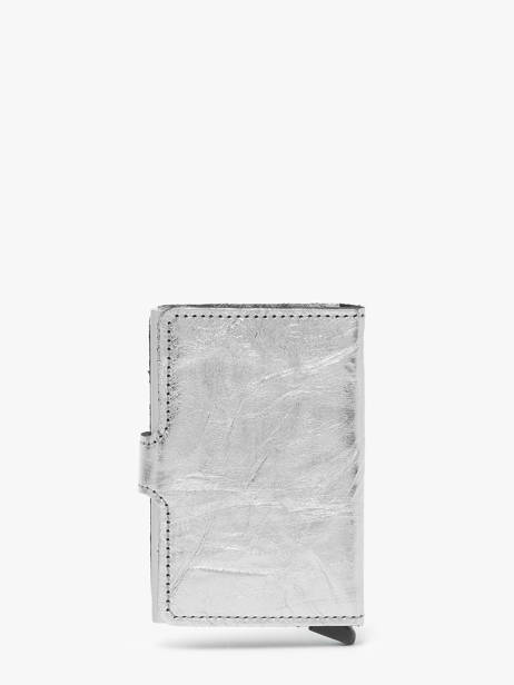 Porte-cartes Cuir Secrid Argent crunch MCR vue secondaire 3