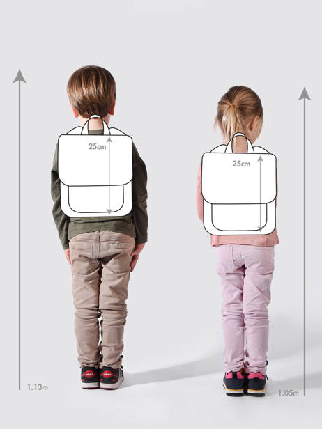 1 Compartment Backpack Cameleon Pink vintage fantasy SD25 other view 1