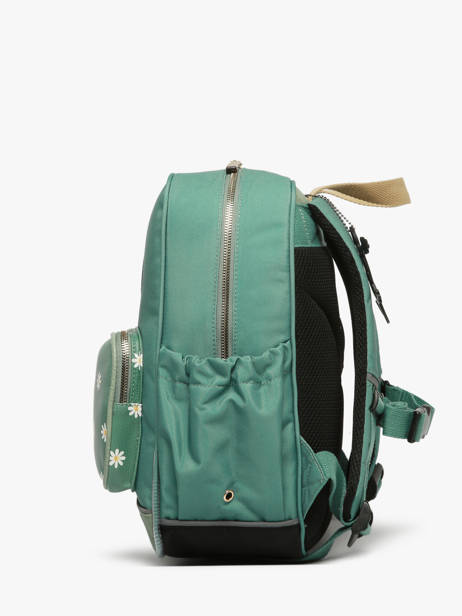 2-compartment Backpack Cameleon Green vintage fantasy SD33 other view 2