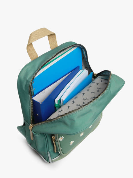 2-compartment Backpack Cameleon Green vintage fantasy SD33 other view 3
