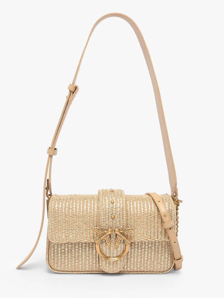 Shoulder Bag Love Bag Icon Raphia Pinko Gold love bag icon 4340A2CE