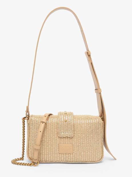 Shoulder Bag Love Bag Icon Raphia Pinko Gold love bag icon 4340A2CE other view 3