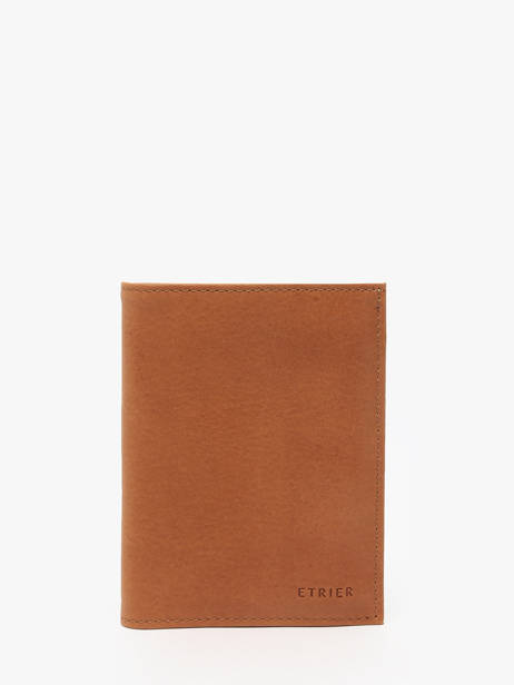 Wallet With Coin Purse Oil Leather Etrier Brown oil EOIL142