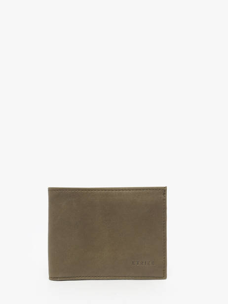 Leather Wallet Oil Etrier Green oil EOIL102