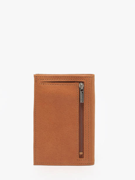Compact Leather Wallet Oil Etrier Brown oil EOIL027 other view 3