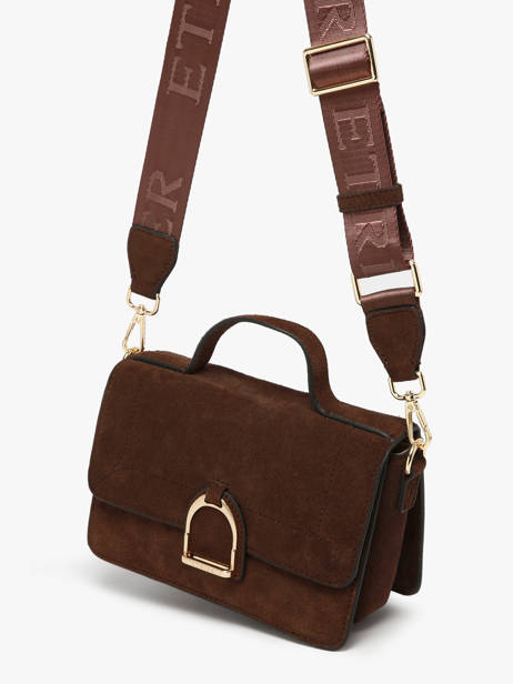 Crossbody Bag Altesse Suede Etrier Brown altesse suede EASU048S other view 2