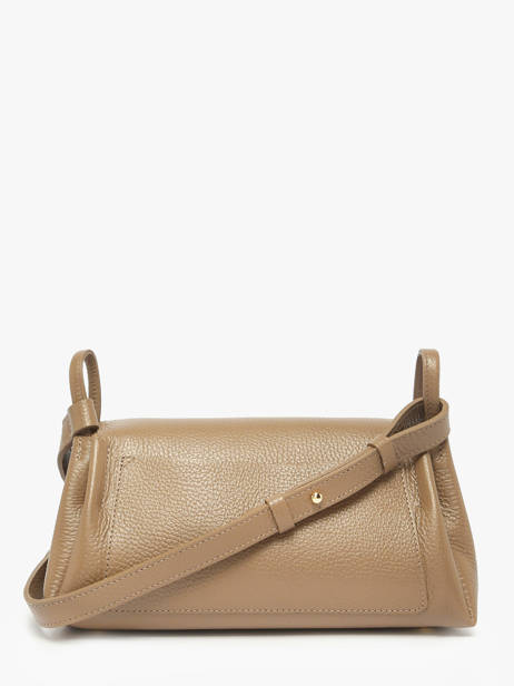 Sac Bandoulière Accordeon Double Cuir Lancaster Beige accordeon double 88 vue secondaire 4