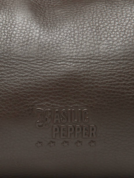 Leather Cow Belt Bag Basilic pepper Brown cow BCOW55 other view 4