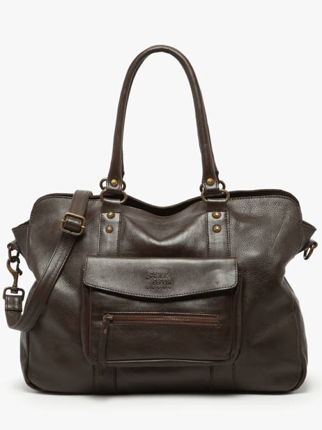 Shoulder Bag Cow Leather Basilic pepper Brown cow BCOW78
