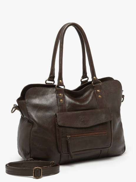 Shoulder Bag Cow Leather Basilic pepper Brown cow BCOW78 other view 1