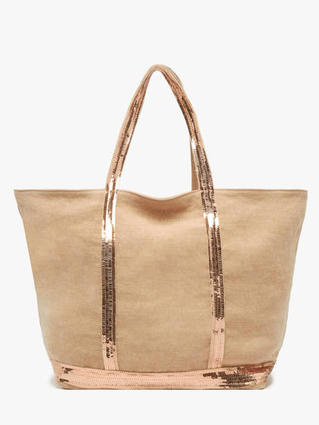 Large Le Cabas Tote Bag Linnen Sequins Vanessa bruno Beige cabas lin 31V40315
