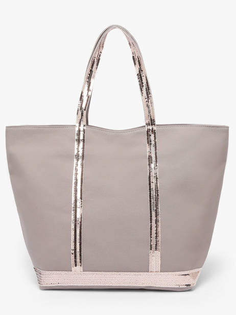 Large Zipped Shoulder Bag Le Cabas Sequins Vanessa bruno Gray cabas 1V40409 other view 3