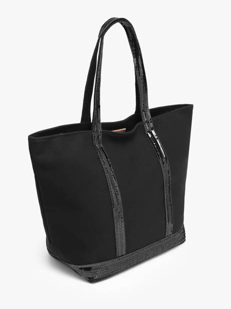 Satchel Cabas Cotton Vanessa bruno Black cabas 1V40378 other view 1