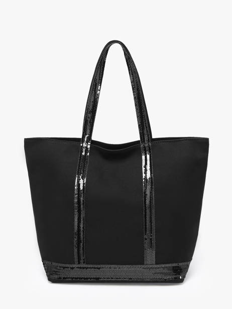 Satchel Cabas Cotton Vanessa bruno Black cabas 1V40378 other view 3