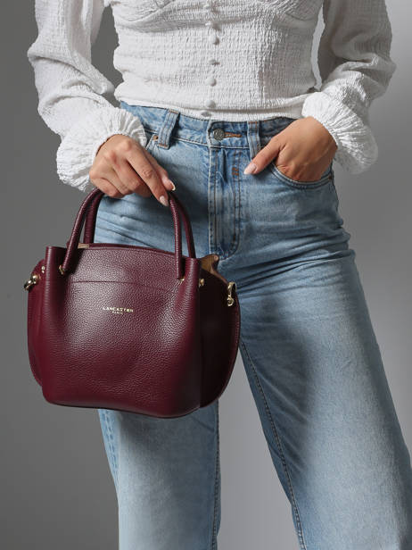 Leather Foulonné Double Satchel Lancaster Red foulonne double 18 other view 1