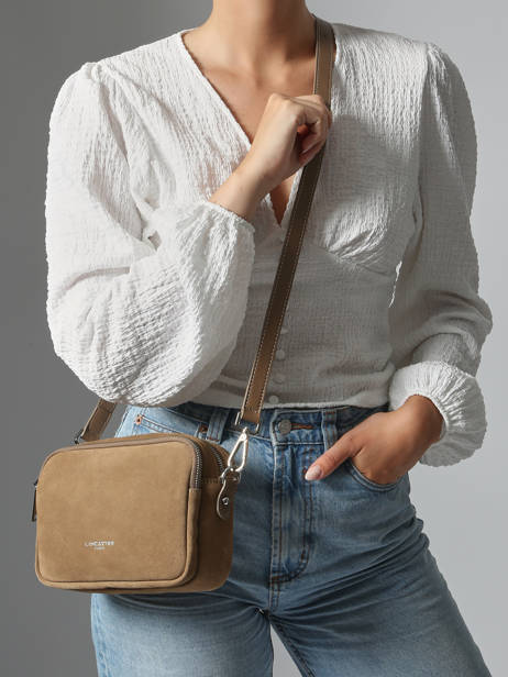 Shoulder Bag Suede Leather Lancaster Beige suede 65 other view 1