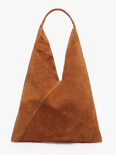 Shoulder Bag A4 Velvet Leather Milano Brown velvet VE25069