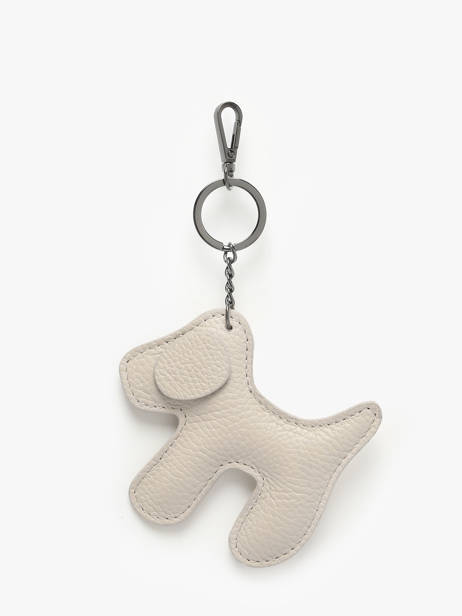 Leather Dog Bag Charm Milano Beige caviar CA25064