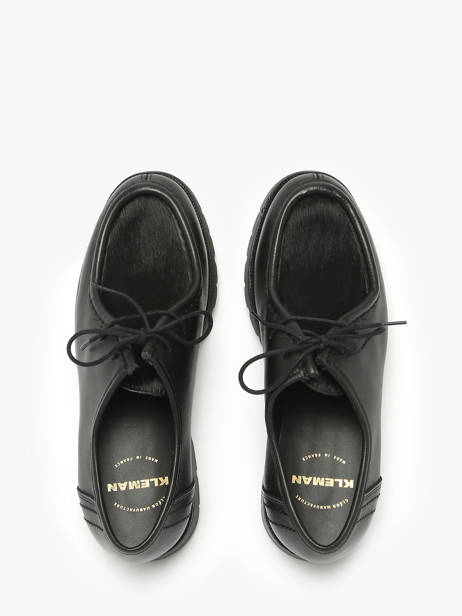 Derby Shoes In Leather Kleman Black women PADRINI other view 4