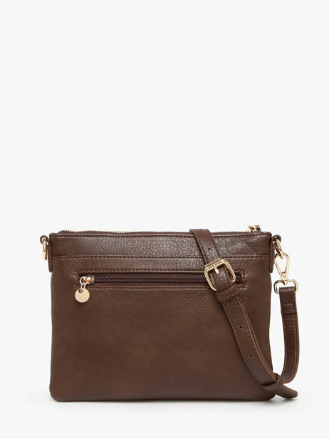 Sac Bandoulière Zip Lulu castagnette Marron zip ZAHARA vue secondaire 4