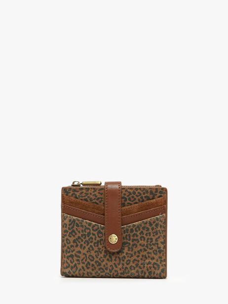 Card Holder Leather Mila louise Brown vintage 3810PAV