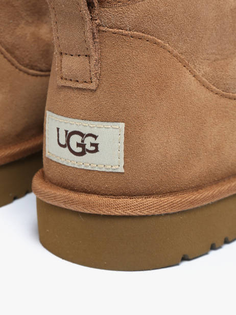 Leather Classic Ultra Mini Boots Ugg Brown men 1137391 other view 2