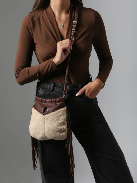 Shoulder Bag Vintage Leather Mila louise Beige vintage 3812TC other view 1