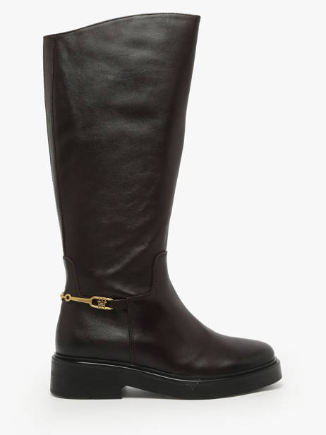 Boots In Leather Tommy hilfiger Brown women 8863GR8