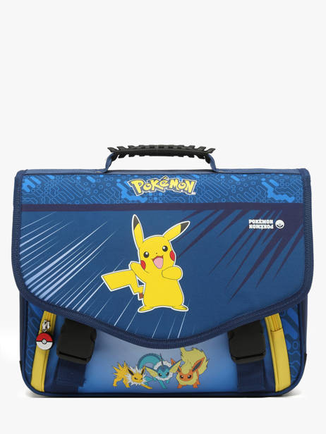 2-compartment Satchel Pokemon Blue pikachu eclair 23AK203A