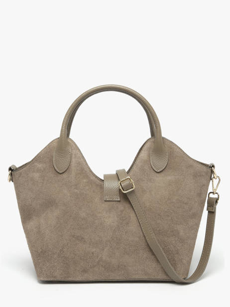 Handbag Velvet Studs Milano Brown velvet studs VS25092 other view 4