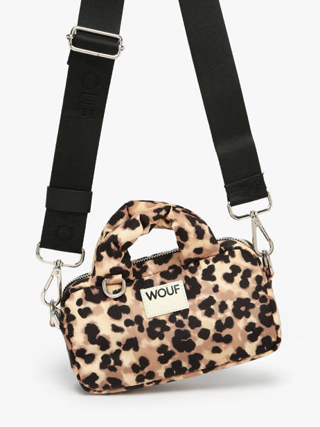 Shoulder Bag Feline Recycled Polyester Wouf Brown feline BM250020 other view 2