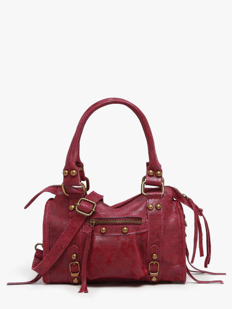 Satchel Spazzolato Leather Milano Red spazzolato SP24093