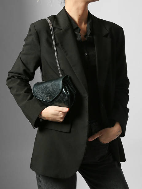 Sac Pochette Gustave Minuit Cuir Paul marius Vert minuit GUSTPMIN vue secondaire 1